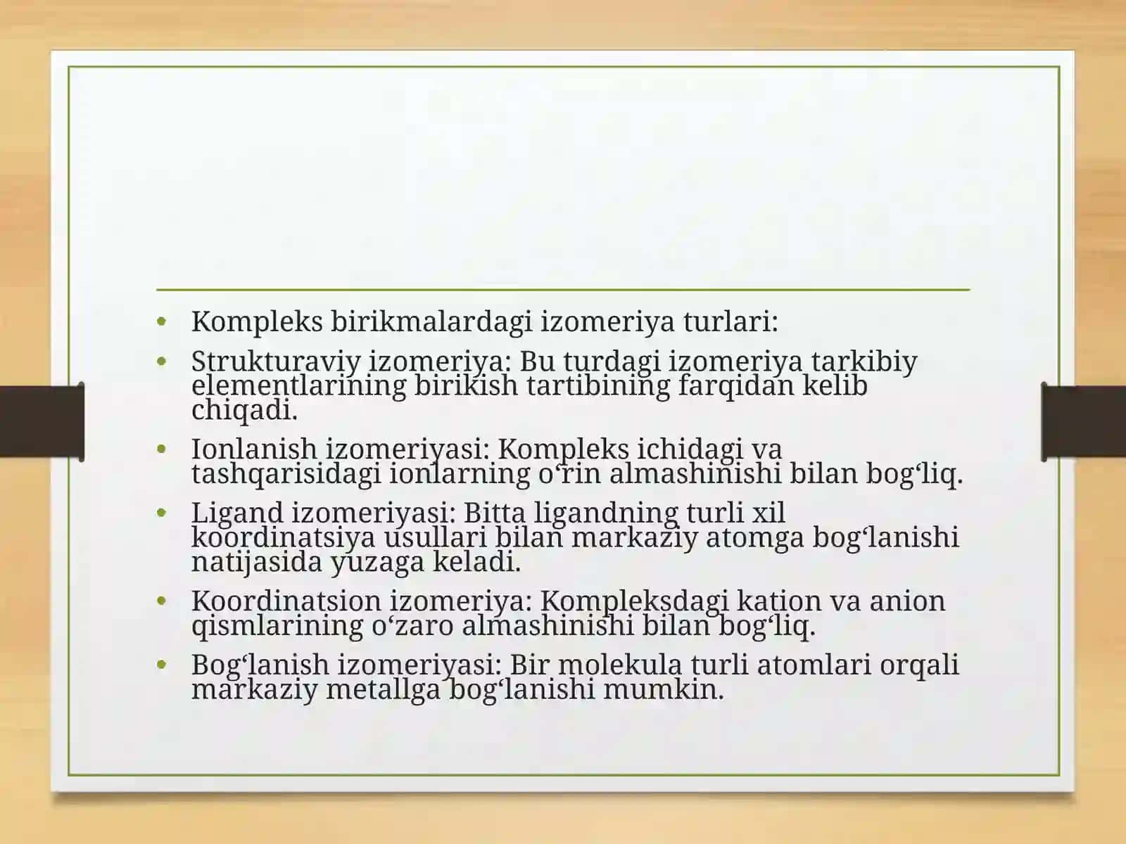 Kompleks birikmalardagi izomeriya 3
