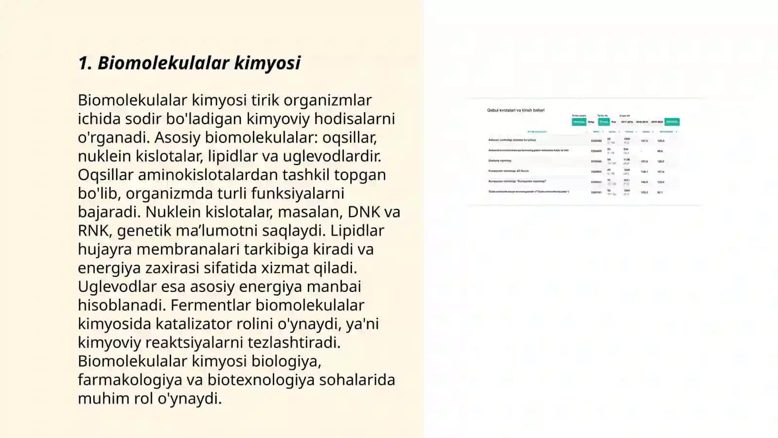 Biyokimyoga kirish.Modda va energiya almashinuvi 3