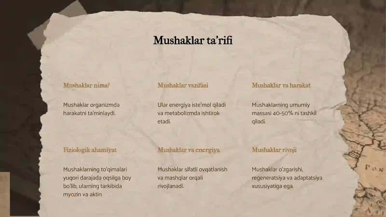 Mushaklar ta'rifi va turlari 3