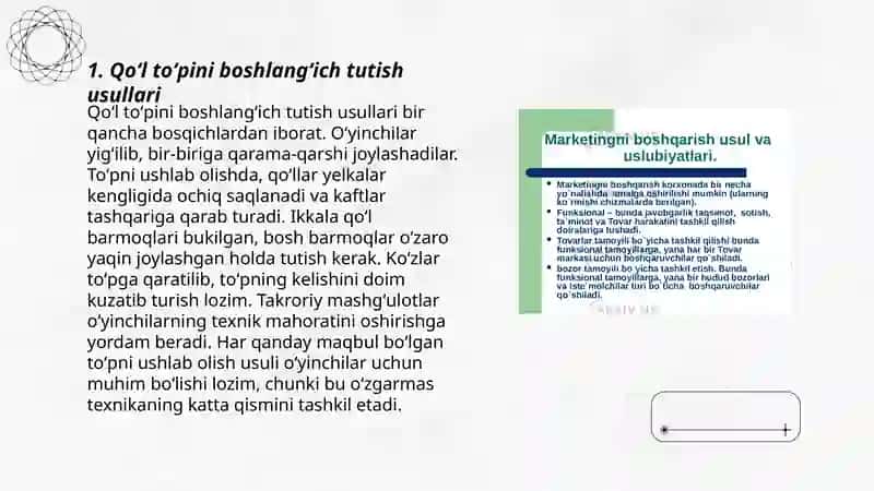 Qoʻl toʻpi oʻyinida harakatlanish va toʻpni boshqarish texnikasini oʻrgatish 3