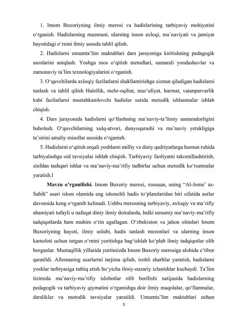 IMOM BUXORIY HAYOTI VA ILMIY MEROSINING UMUMIY TA’RIFI 3