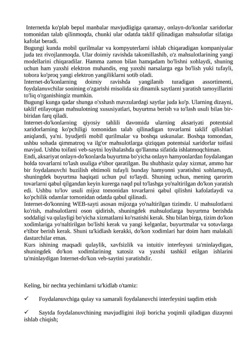 "OpenShop" internet-do'koni web-saytini loyihalash 3