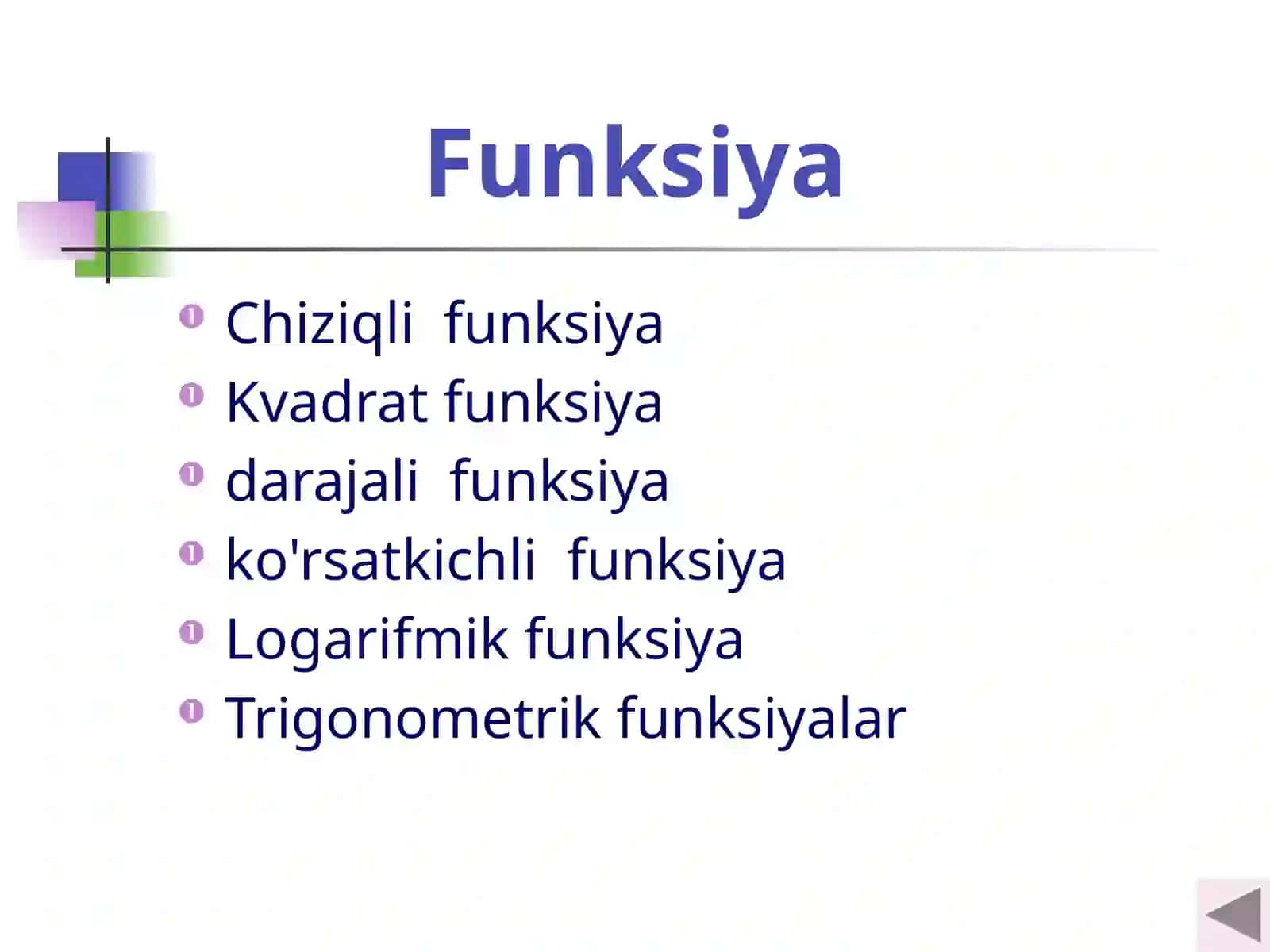 Funksiyalar 3