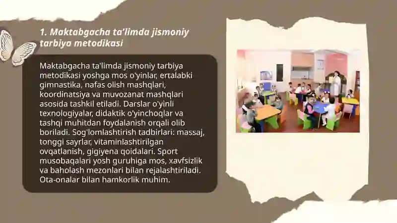 Maktabgacha ta'lim tashkilotlarida jismoniy tarbiya berish usullari 3