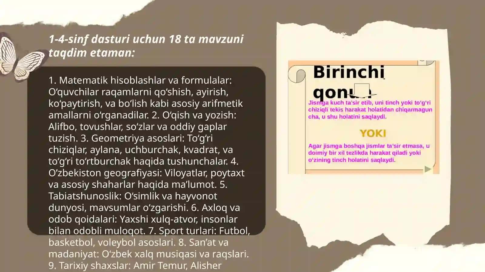 1-4-sinf dasturi boʻyicha taqdimot tayyorlash 3