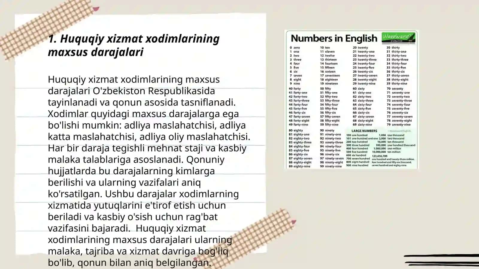 Huquqiy xizmat xodimlarining maxsus darajalari 3