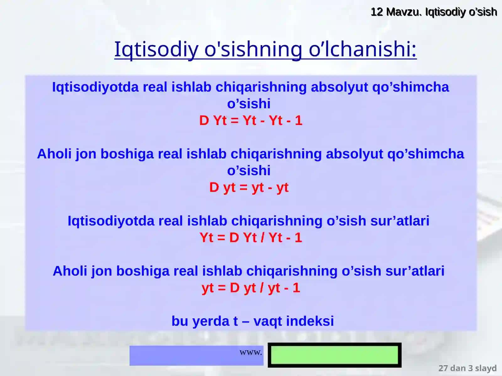 Iqtisodiy o’sish 3