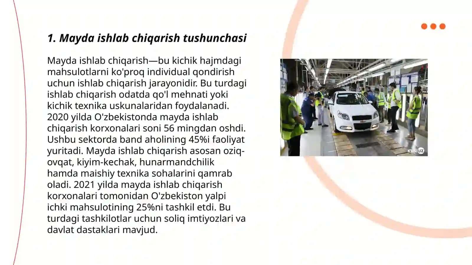 Mayda ishlab chiqarish va uning imkoniyatlari by Baxtiyarova Sevinch 3