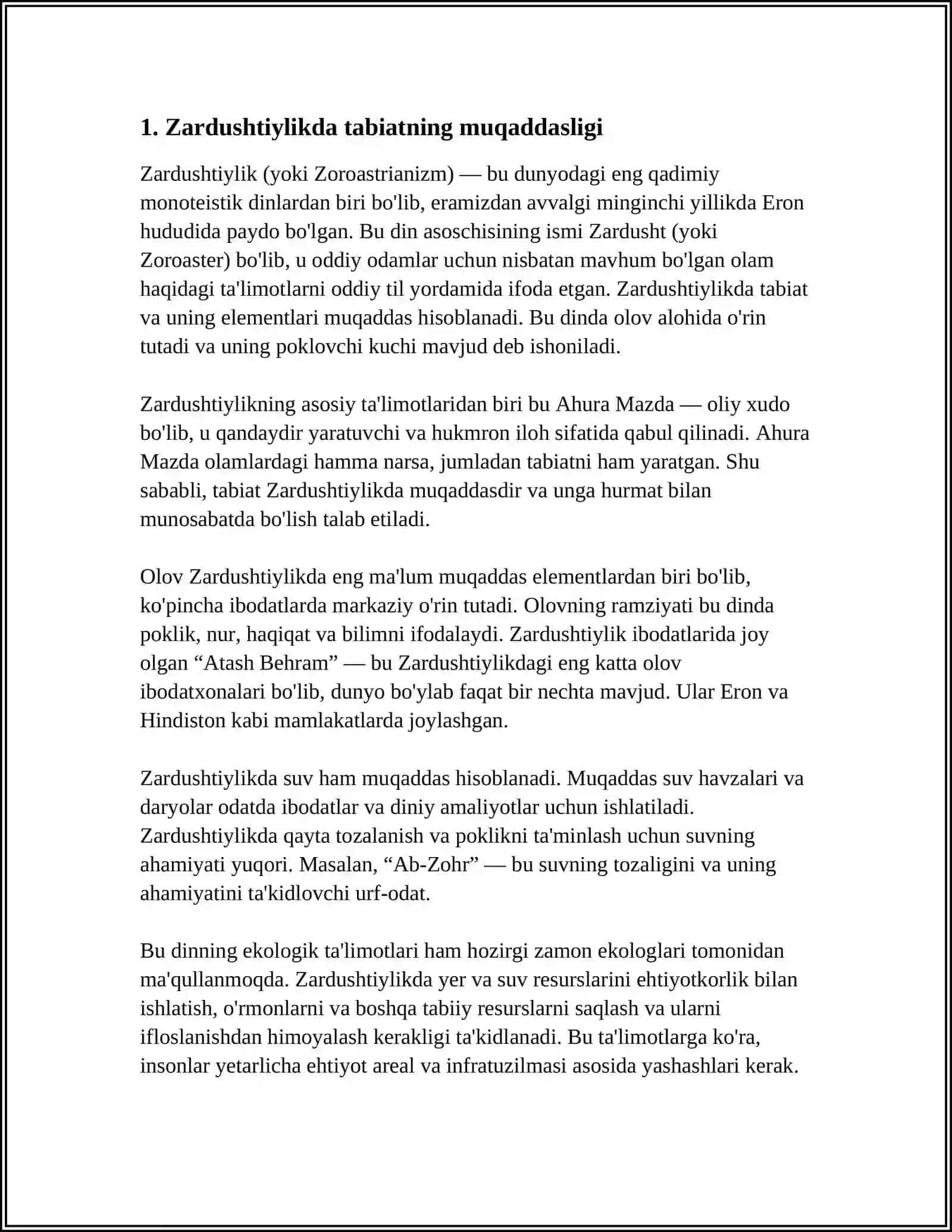 ZARDUSHTIYLIKDA TABIATNI ULUĢLANISHI 3