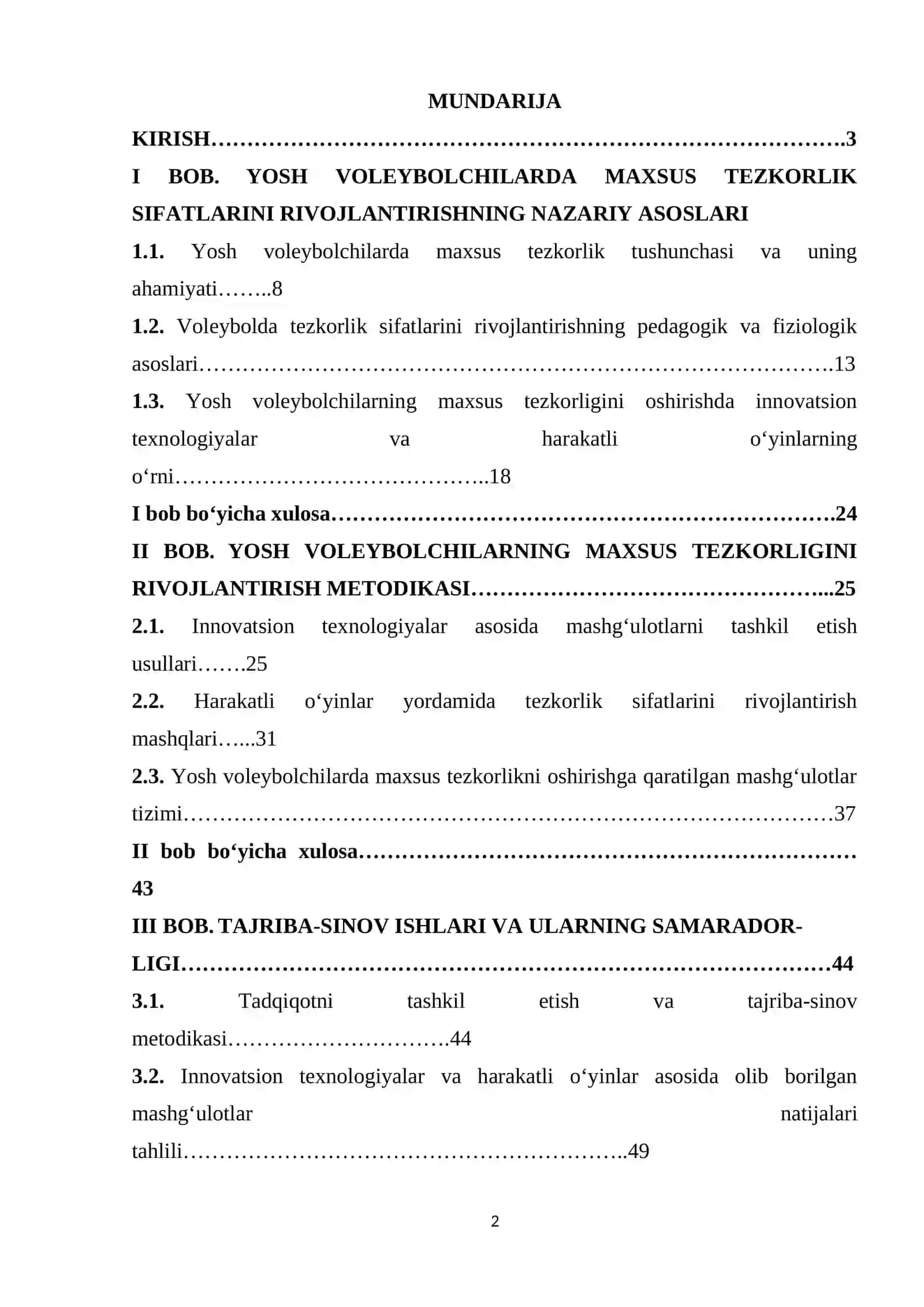 Innovatsion texnologiyalar va harakatli o‘yinlardan foydalanib yosh voleybolchilarning maxsus tezkorligini oshirish 3