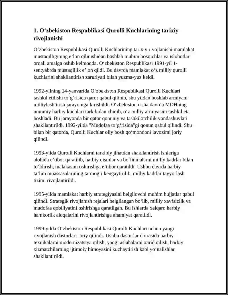 ÔZBEKISTON RESPUBLIKASI QUROLLI KUCHLARI TASHKIL TOPISHI 3