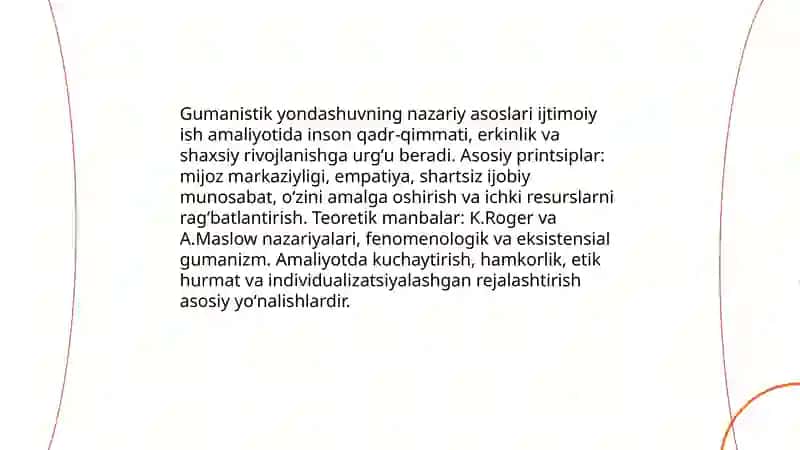 Gumanistik yondashuvning nazariy asoslari ijtimoiy ish amaliyotida 3