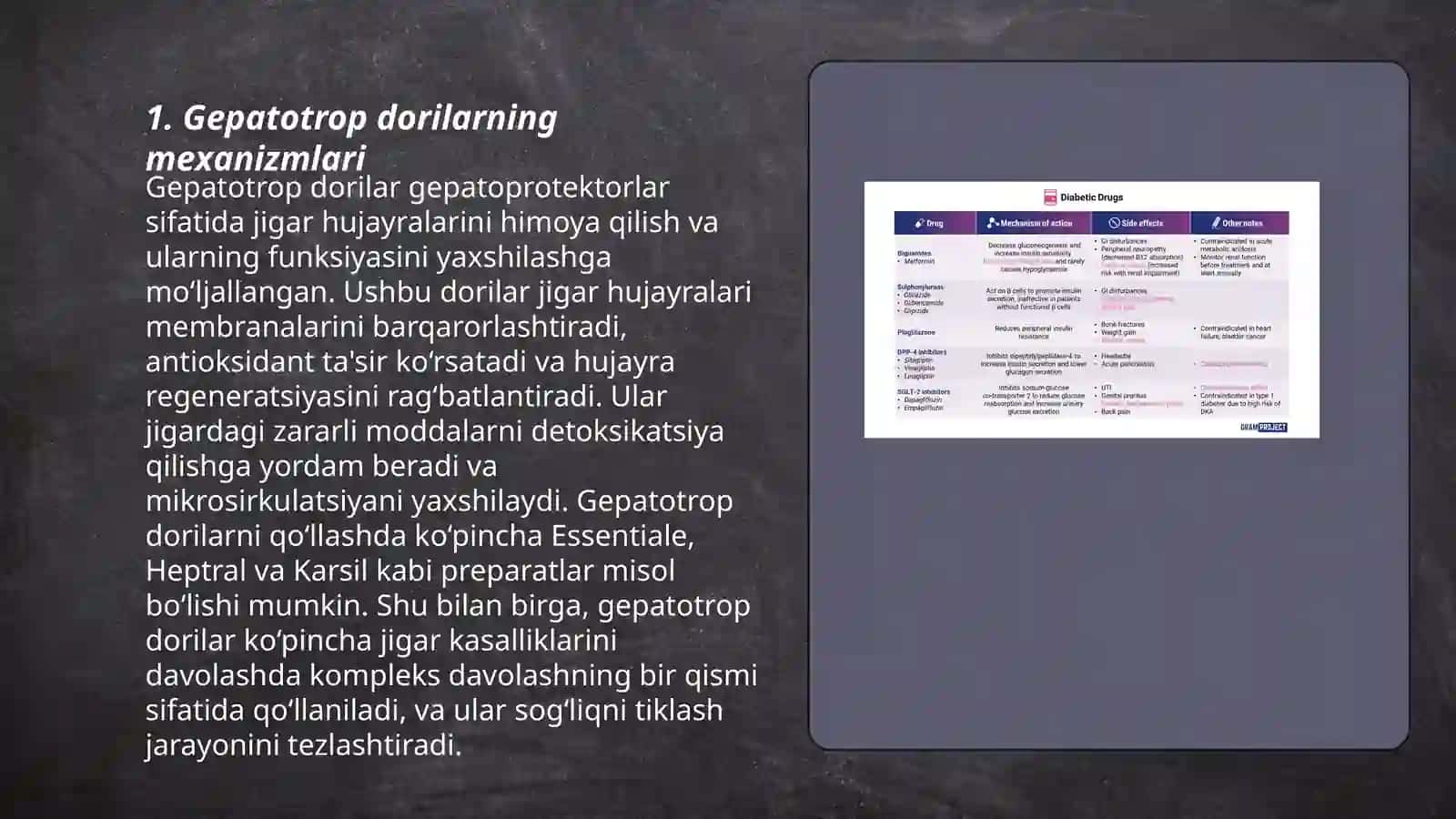 Gepatotrop va o‘t haydovchi dori vositalarining klinik farmakologiyasi 3