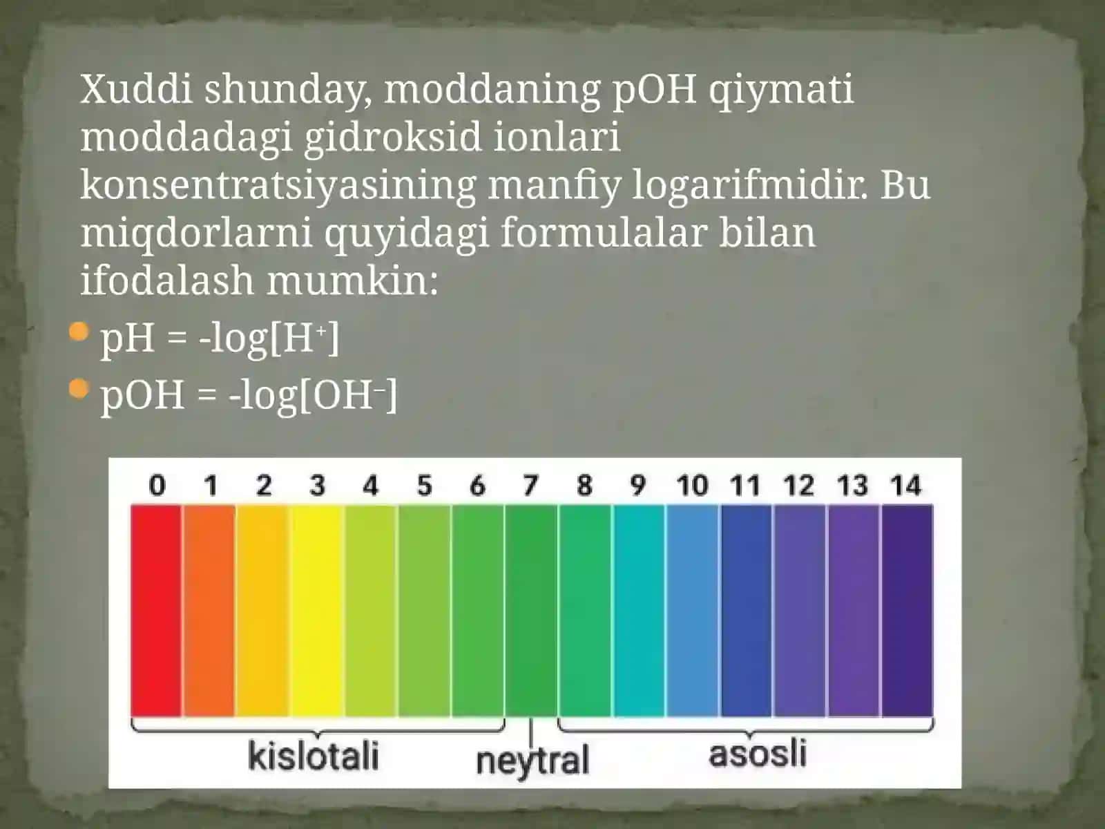 VODOROD KO’RSATKICH - pH 3