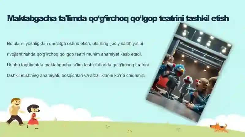 Qo‘g‘irchoq Qo‘lgop Teatrini Tashkil Etish 3