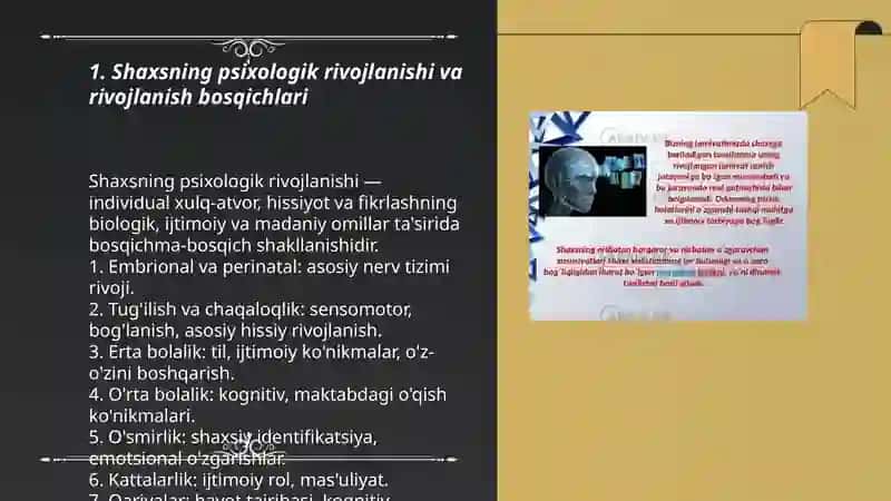 Shaxsning rivojlanishi, tarbiyasi va ijtimoiylashuvi 3