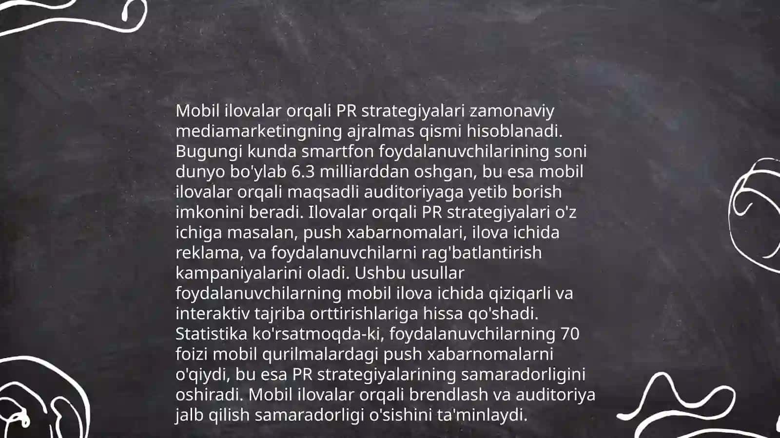 Mobil ilovalar orqali PR texnologiyasi sifatida 3