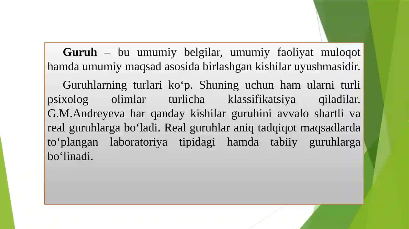 LAR IJTIMOIY PSIXOLOGIYASI 3