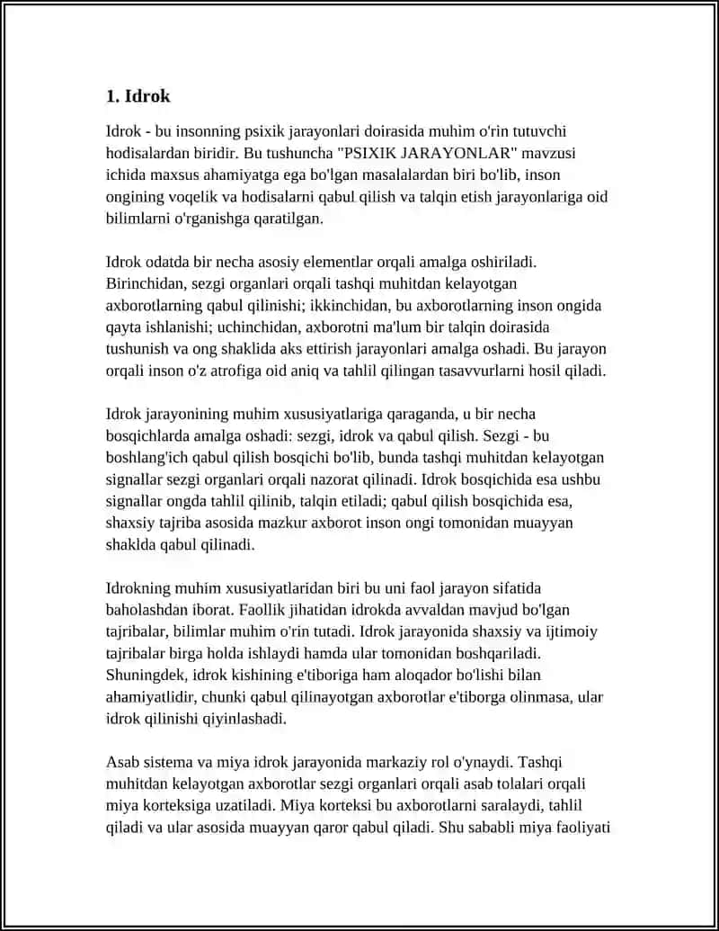 PSIXIK JARAYONLAR 3