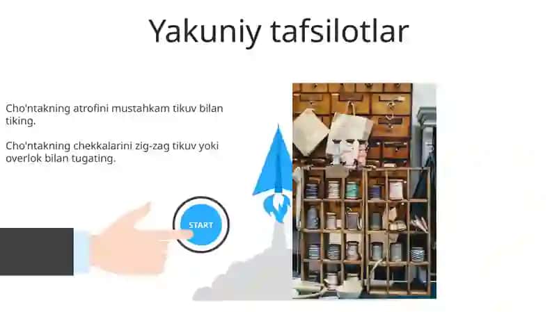 Ustki kiyimda qoplama choʻntak tikish 3