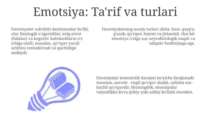 Emotsiya va Iroda: Asosiy Tushunchalar va Bog'liqlik 3