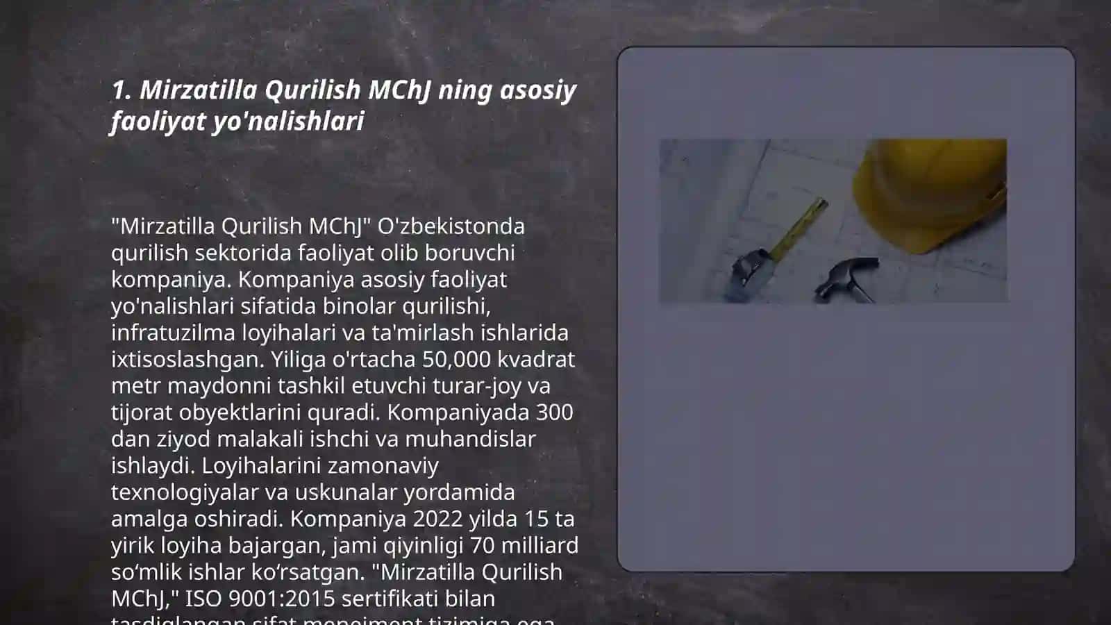 Mirzatilla Qurilish MChJ 3
