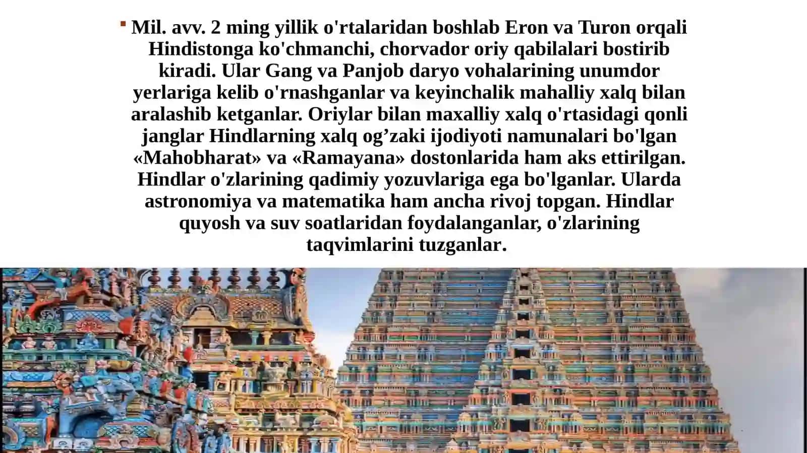 Qadimgi hindiston sivilizatsiyasi. 3