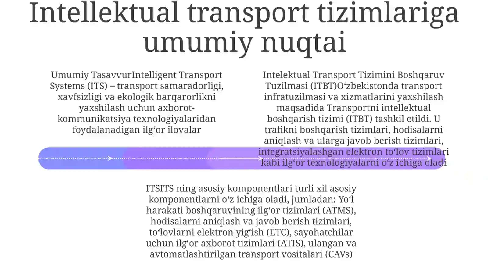 Intelektual Transport Tizimini Boshqaruv Tuzilmasi 3