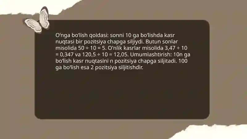 Tenglamalarni yechish sonlarni oʻngga va yuzga boʻlish 3