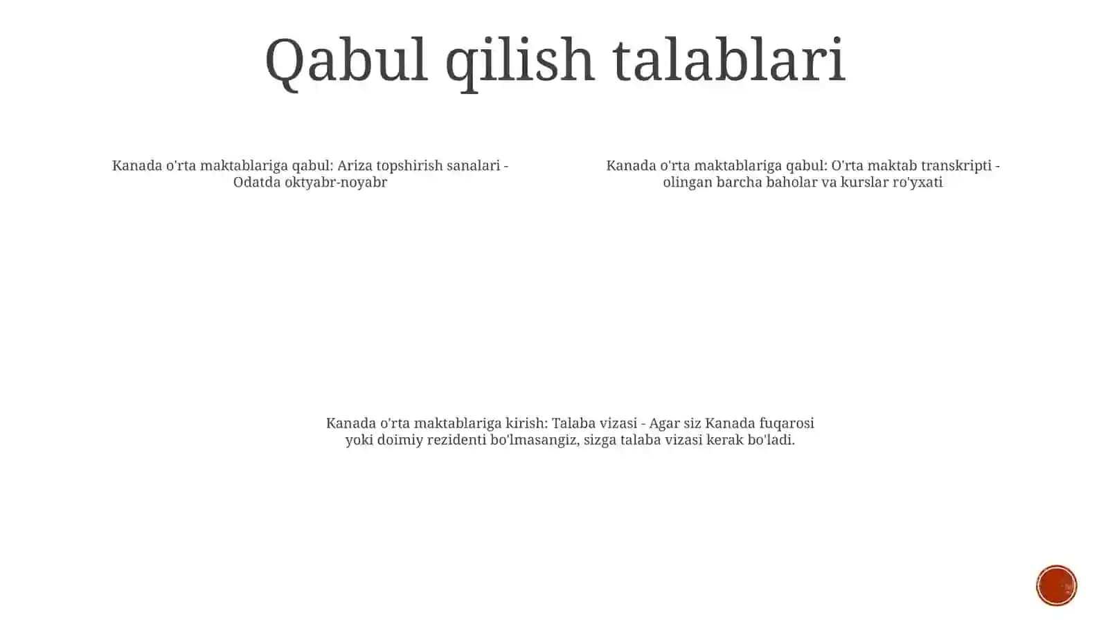 Kanada OʻRta Maktablariga Kirish 3