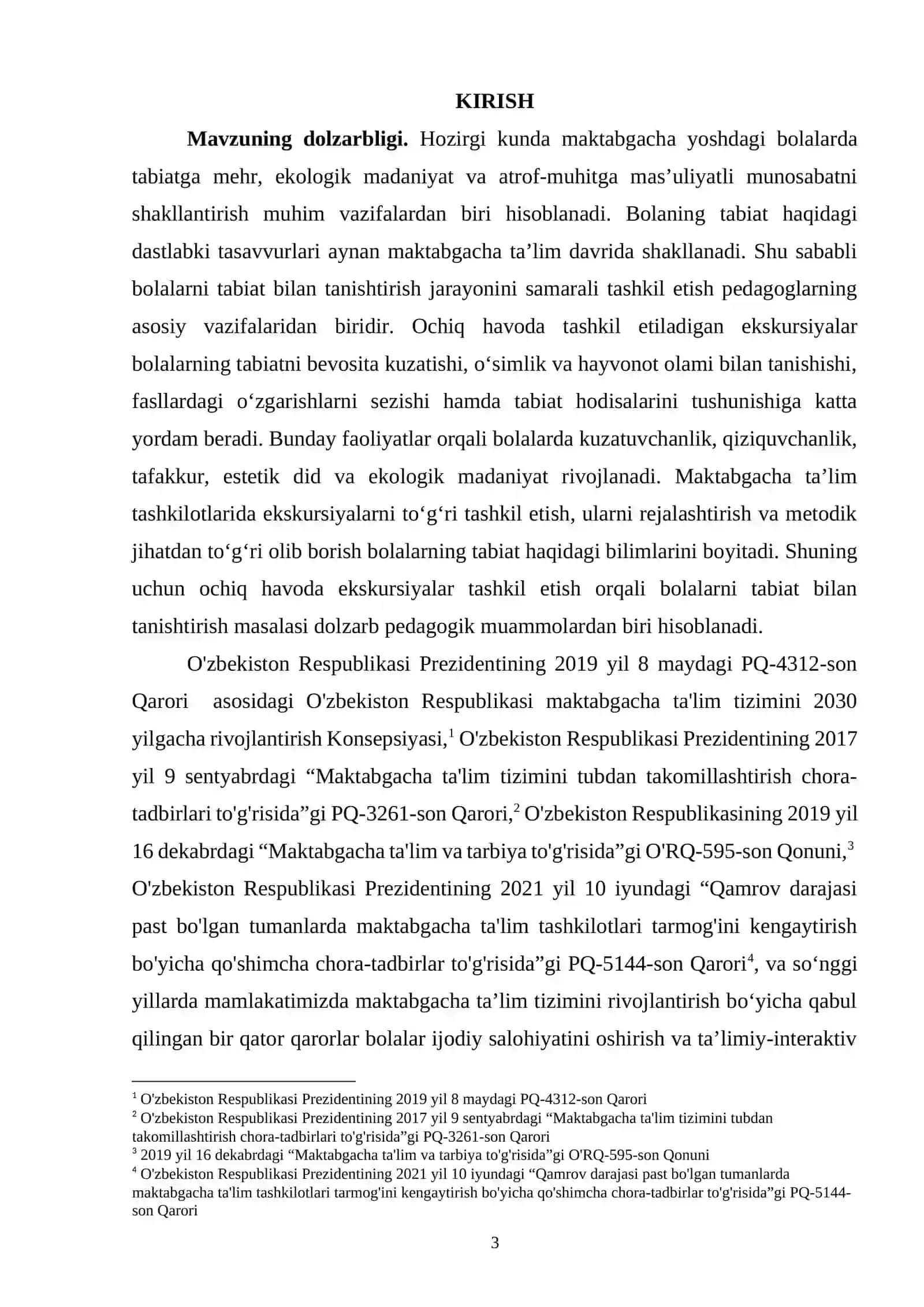 Ochiq havoda ekskursiyalar tashkil etish orqali tabiat bilan tanishtirish 3
