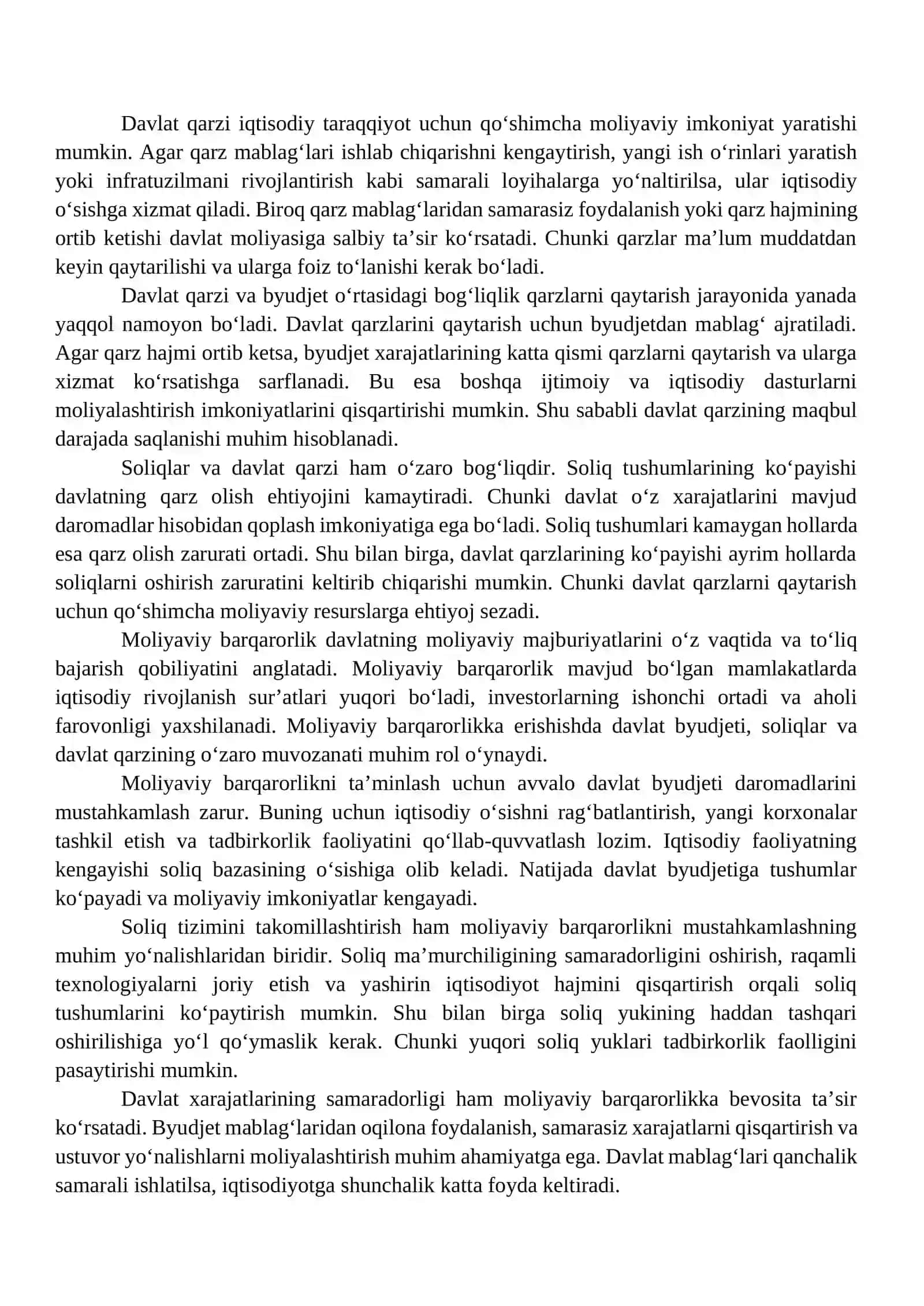 Davlat byudjeti, solinlari va davlat qarzi 3