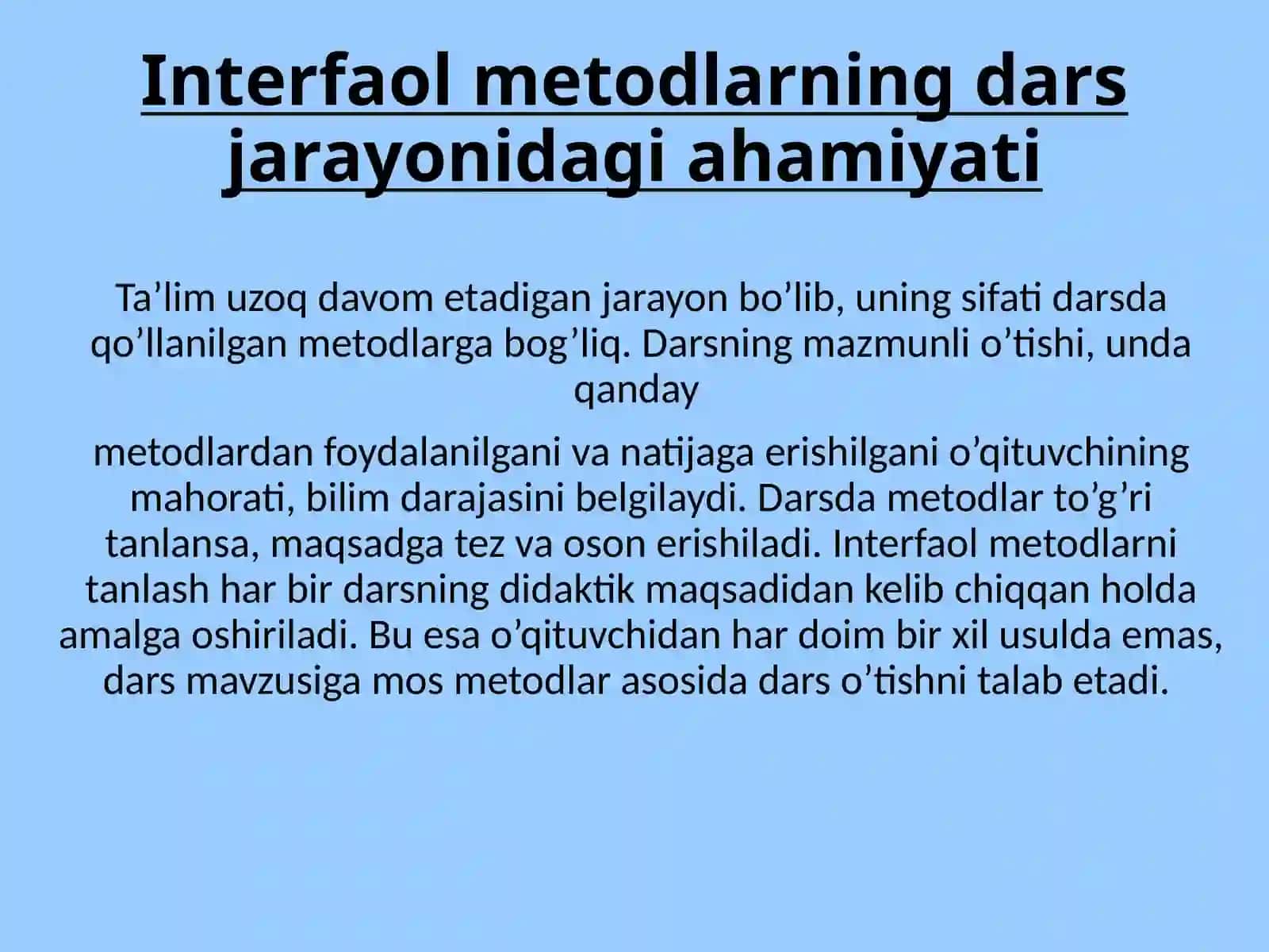 Interfaol metodlar 3
