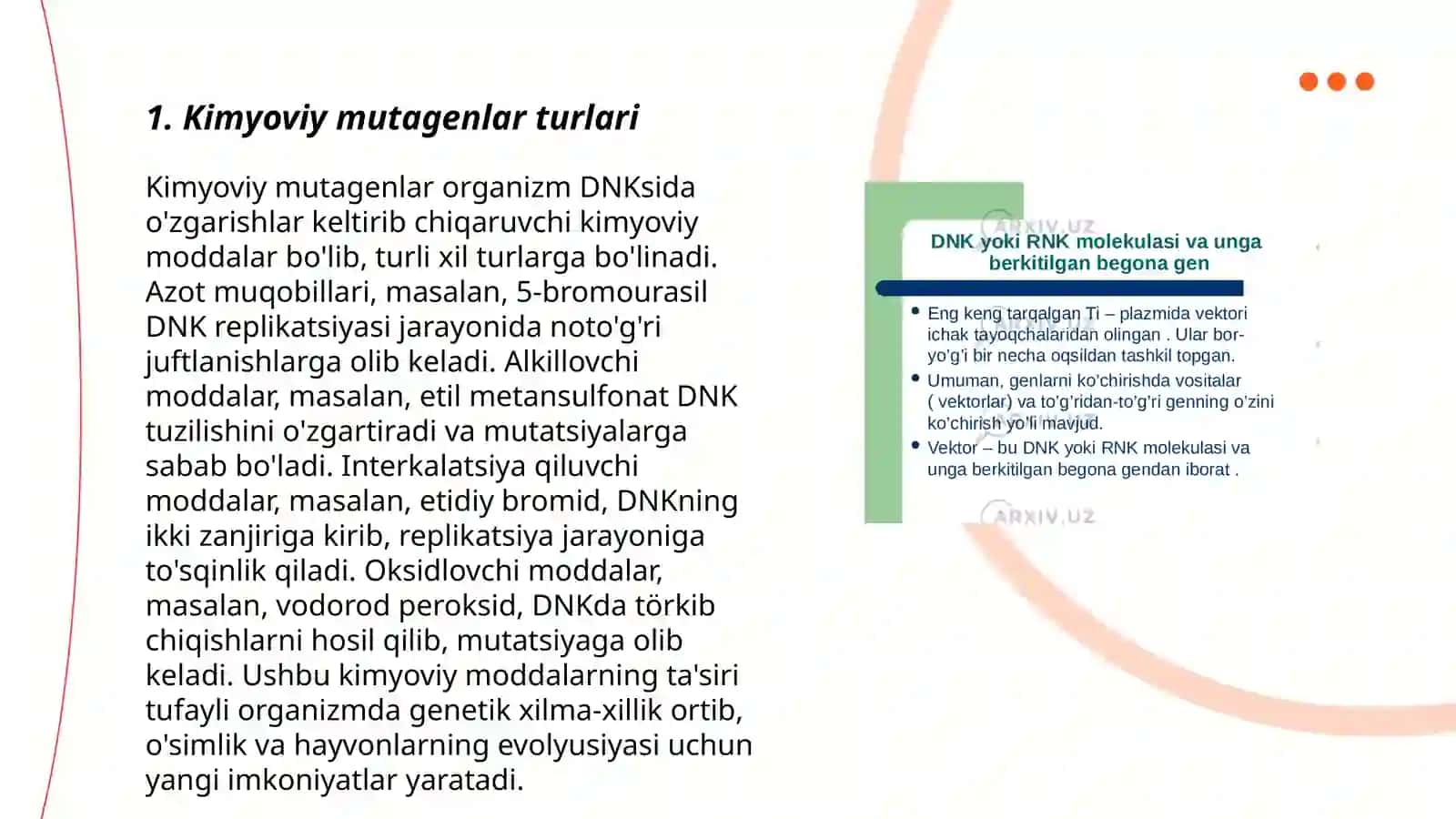 Kimyoviy mutagenlar bilan DNK ni shikastlanishi 3