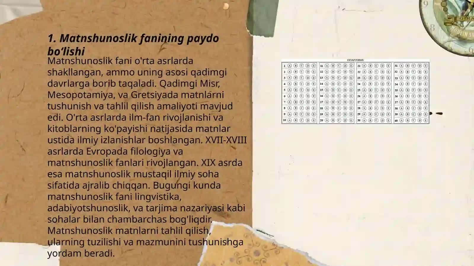 Oʻzbek matnshunosligining shakillanish bosqichlari 3
