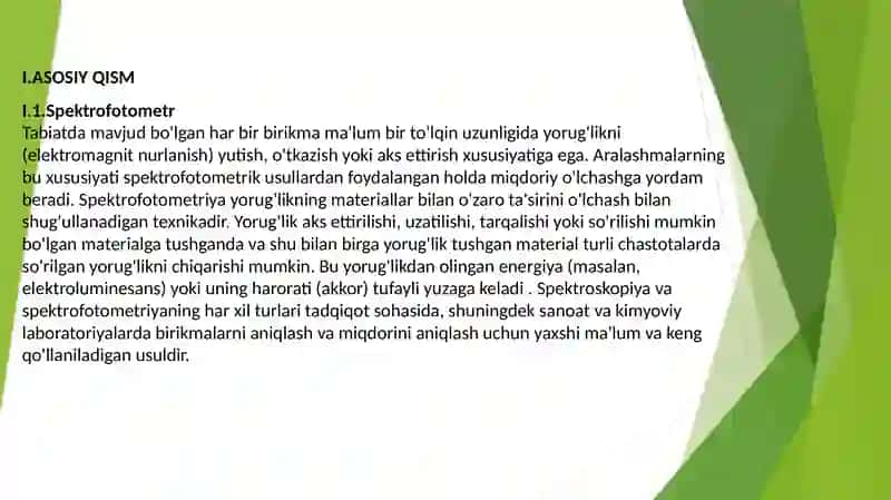 SPEKTROFOTOMETRIK ANALIZ METODI 3