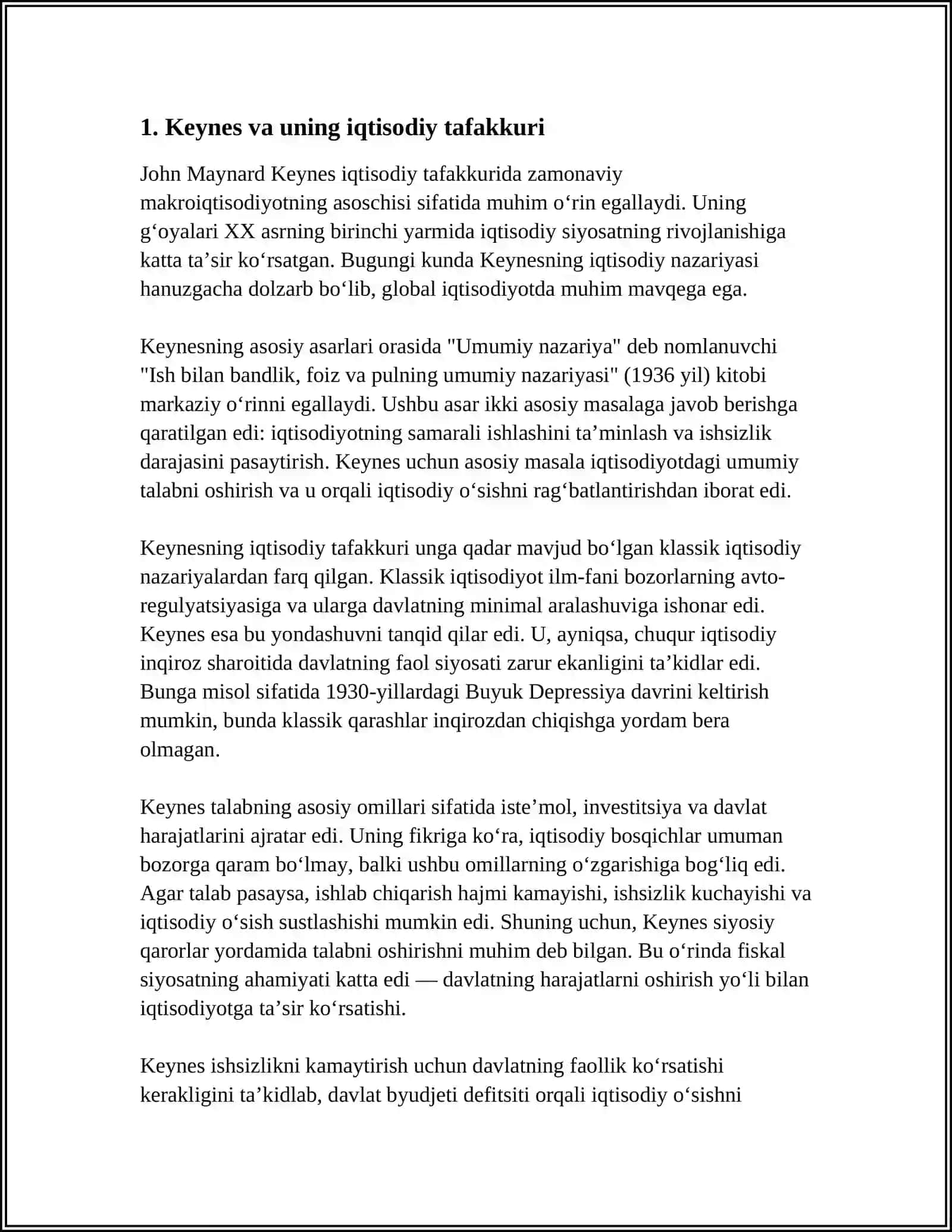 JON MEYNARD KEYNS TA'LIMOTI 3