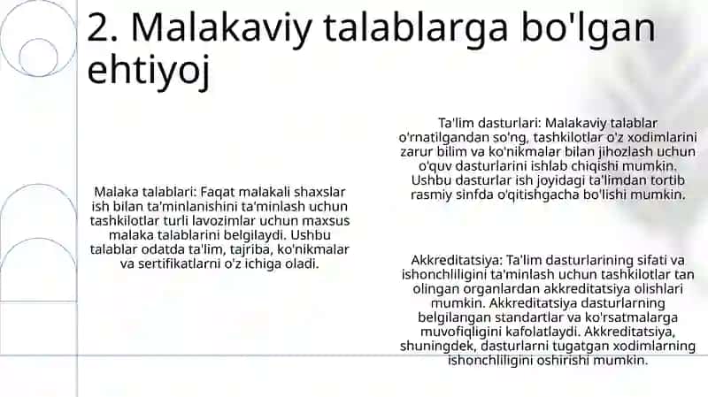 Tarbiya Fani Bóyicha Yaratilgan Malaka Talablari Dasturlari 3