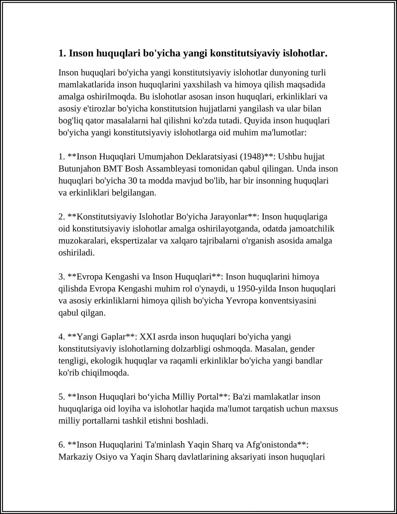 Yangi O'zbekistonda Inson Haq-Huquqlari va Erkinliklari Kafolatining Yaratilishi 3