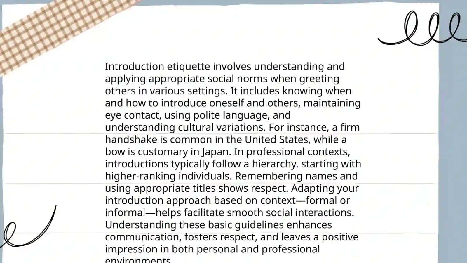 Introduction Etiquette 3
