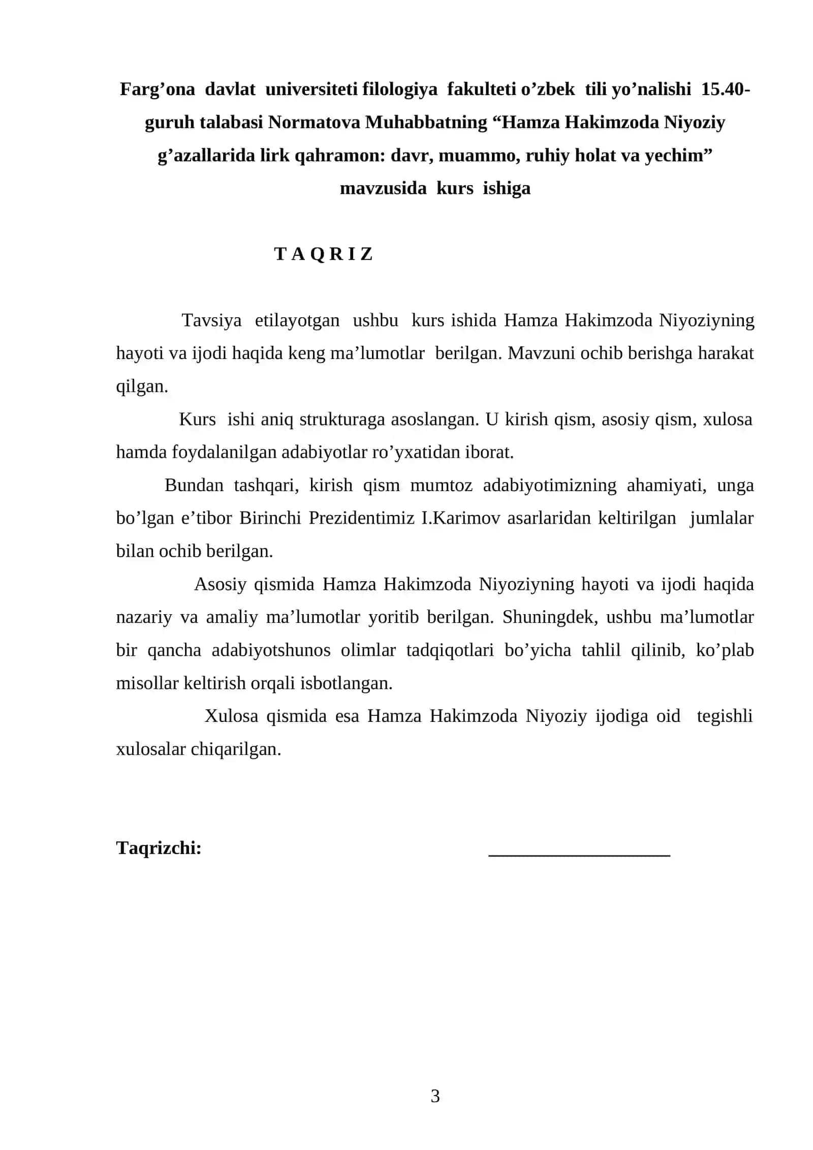 Hamza Hakimzoda Niyoziy g’azallarida lirk qahramon: davr, muammo, ruhiy holat va yechim 3
