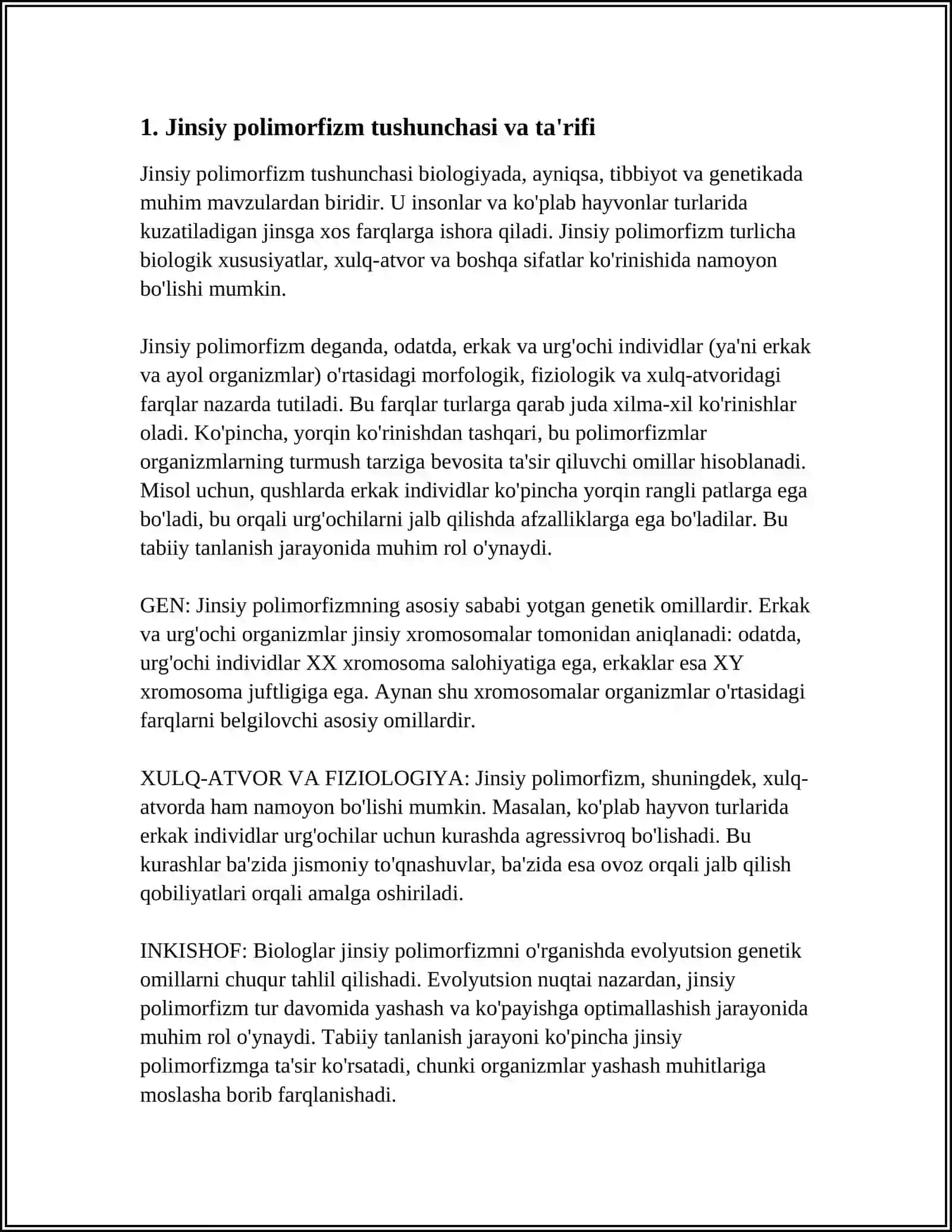 JINSIY POLIMORFIZM BILAN TANISHUV 3