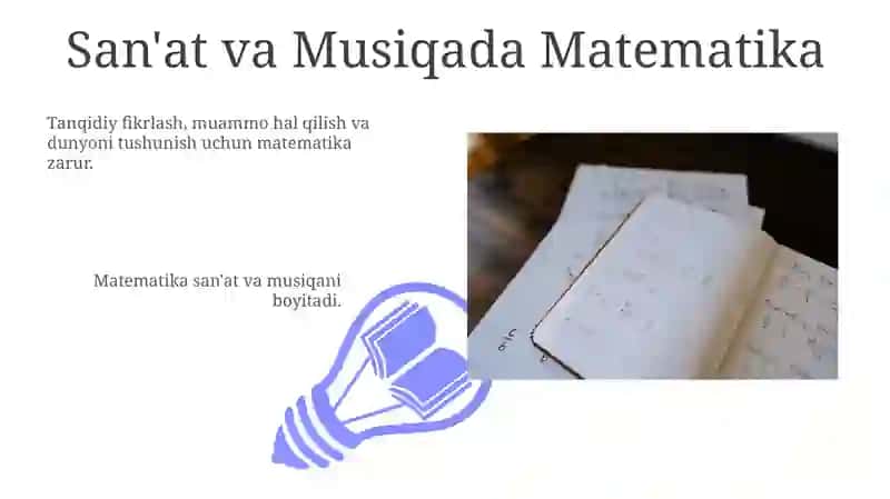 Matematika nima uchun kerak matematikani nimaga o'rganamiz o'qituvchi misolida 3