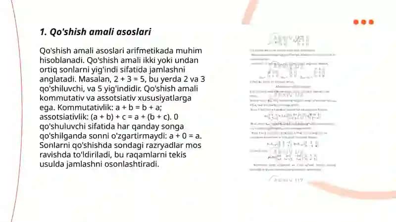 Qo'shish va ko'paytirish qonuni. Rasional sonlar ustida arifmetik amallar 3