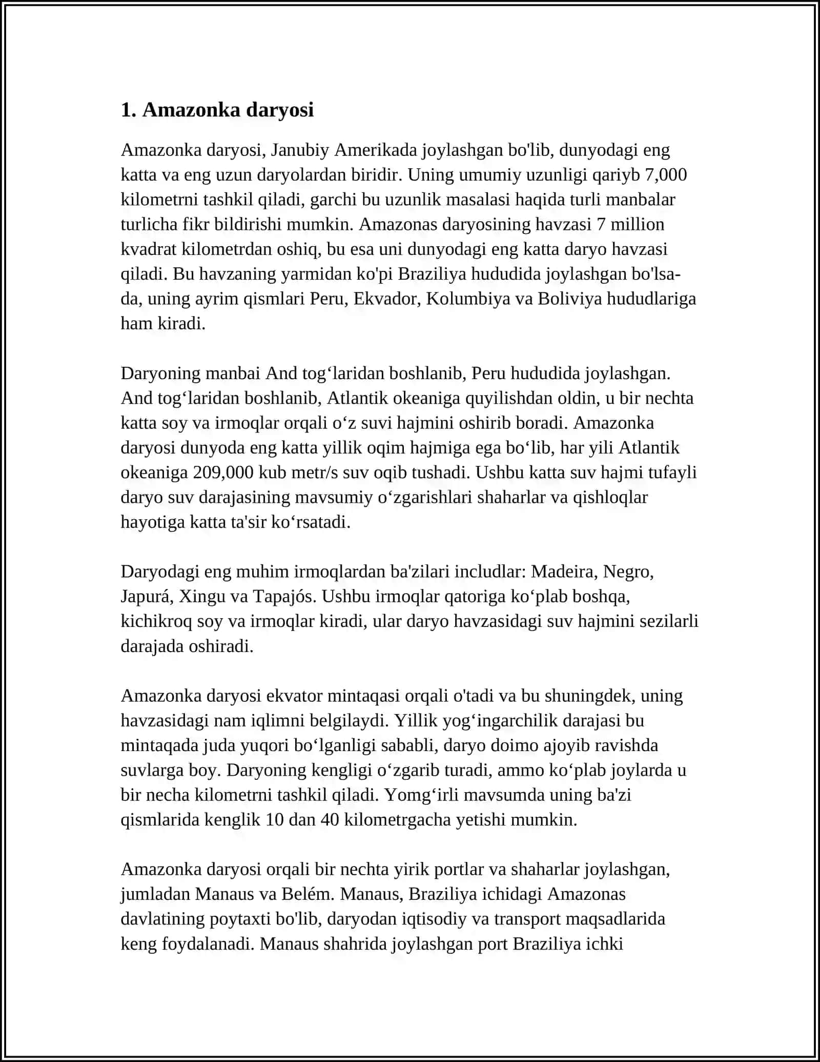 Amazonka daryosi 3