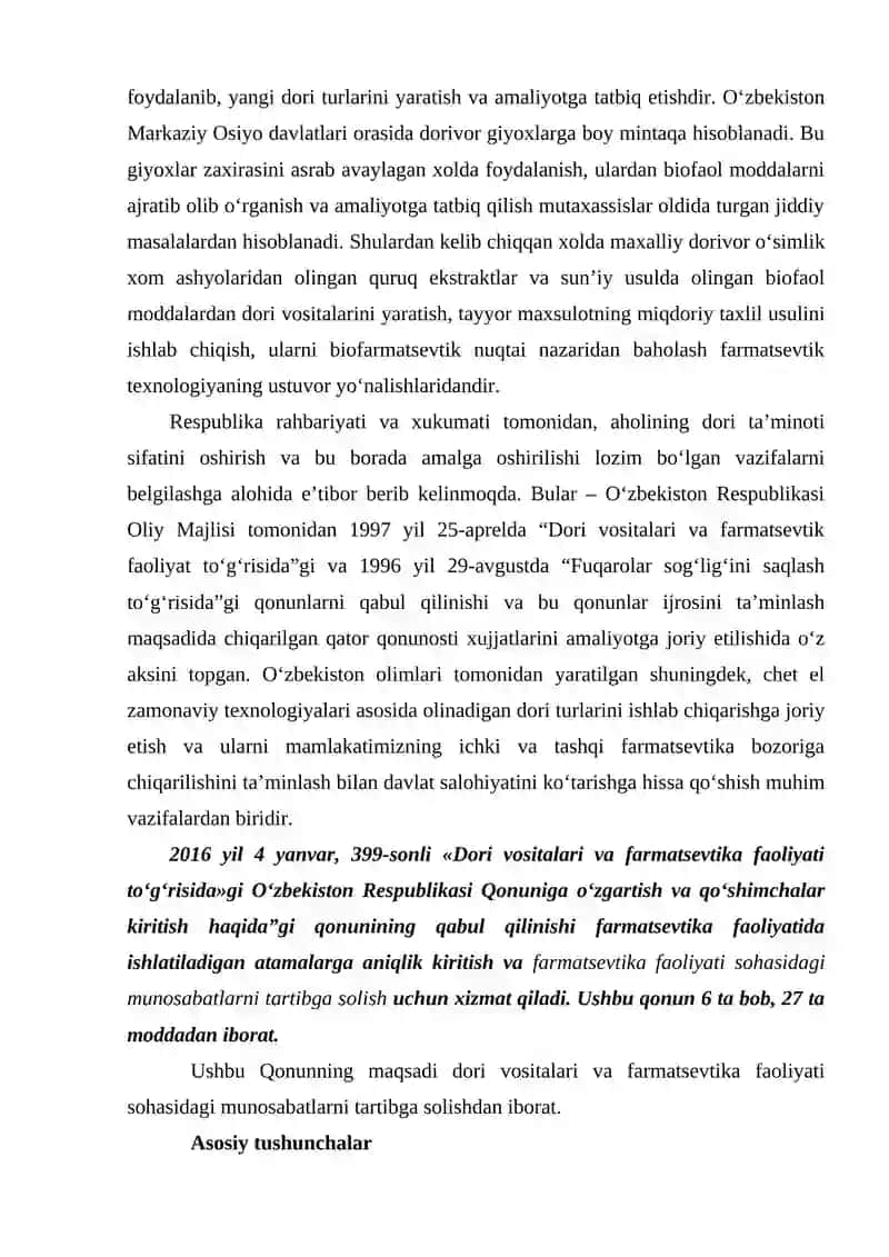 Dori vositalari texnologiyasi 3