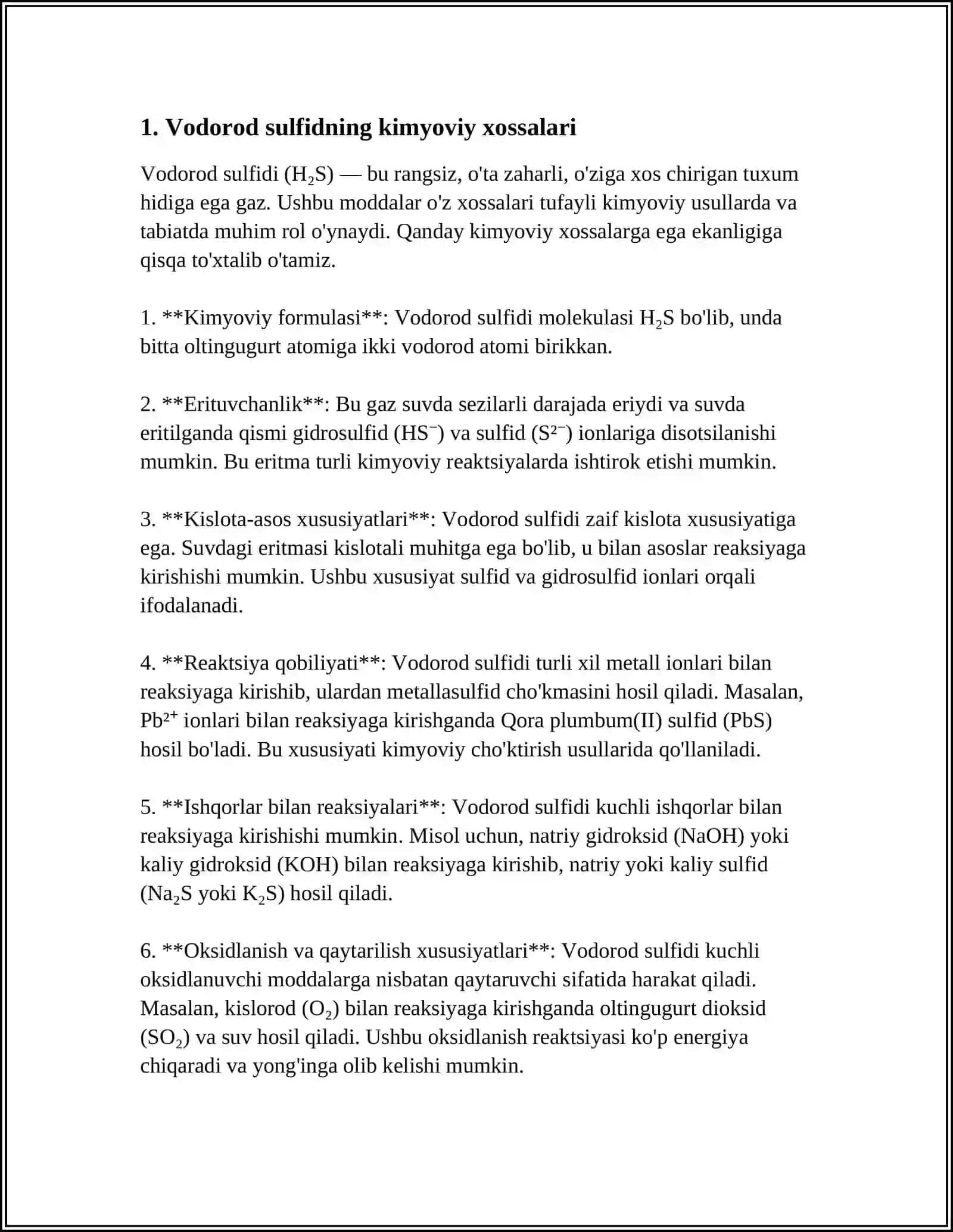 Vodorod sulfid 3