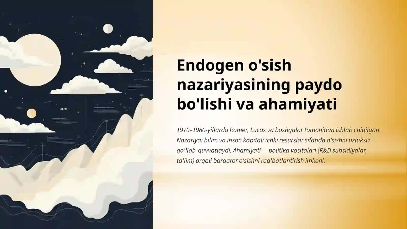 Endogen Iqtisodiy O'sish: Asosiy Tamoyillar va Oqibatlar 3
