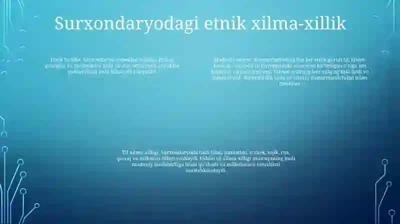 Surxondaryo Etnografiyasi 3