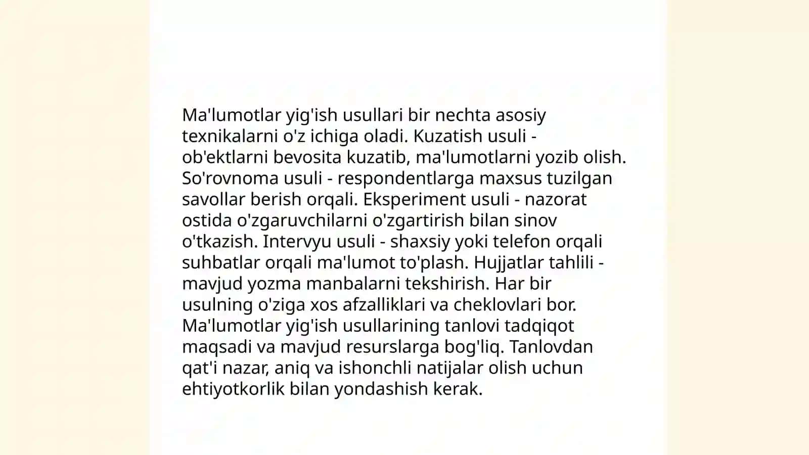 Malumotlar to'plash shaklini tuzish 3